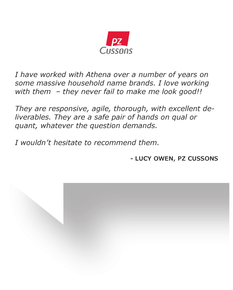 PZ Cussons Athena-Research Testimonial